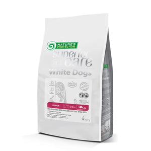 NATURE'S PROTECTION SUPERIOR CARE JUNIOR Fyrir hvita hunda með hvítum fisk og krill
NATURE'S PROTECTION SUPERIOR CARE JUNIOR  dry grain free food for junior small and mini breed dogs with white coat, with white fish and krill