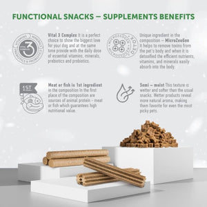 SUPERIOR CARE WHITE DOGS ADULT DAILY ORAL CARE SUPPLEMENTAL SNACKS GRAIN FREE Með skordýra próteini