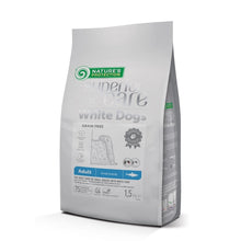 Load image into Gallery viewer, Nature&#39;s Protection SUPERIOR CARE
dog food package for white dogs with Herring Nature&#39;s Protection fyrir hvíta hunda. 
Nature&#39;s Protection SUPERIOR CARE Fyrir hvíta og ljósa hunda Með síld