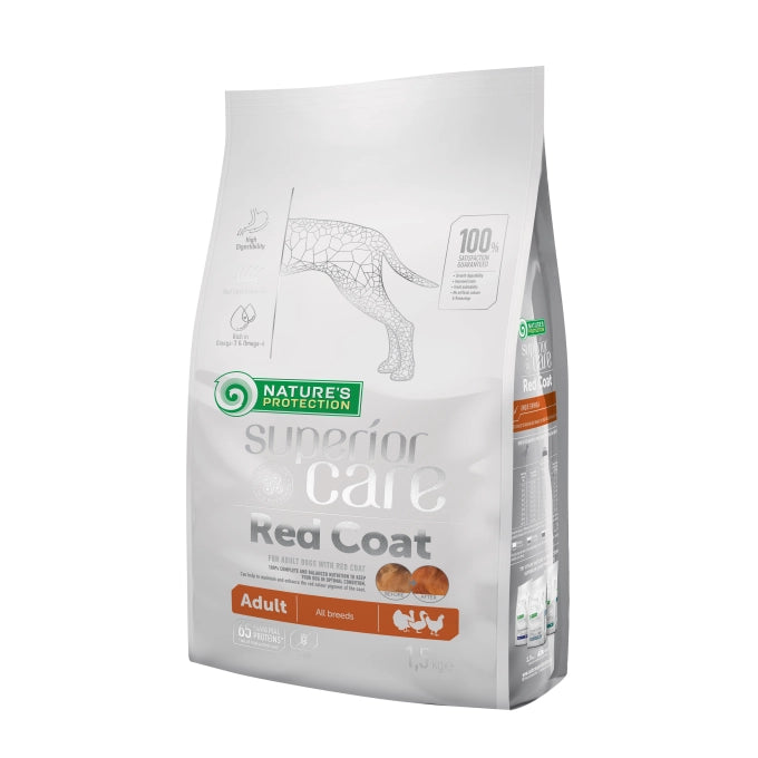 NATURE'S PROTECTION SUPERIOR CARE dry food for adult, all breed dogs with red coat Með kjúkling

NATURE'S PROTECTION SUPERIOR CARE dry food for adult, all breed dogs with red coat with poultry 