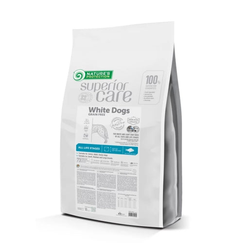 NATURE'S PROTECTION SUPERIOR CARE dry grain free food for adult, small and mini breed dogs with white fish and krill