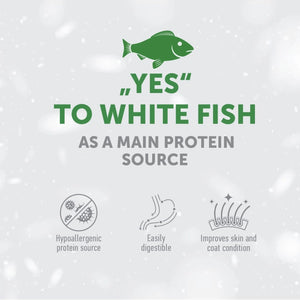 SUPERIOR CARE SUPPLEMENTAL SNACKS WHITE DOG GRAIN FREE ADULT HEALTHY HIPS & JOINTS SOFT & MOIST WITH Með hvítum fisk 110gr