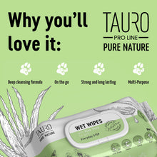 Load image into Gallery viewer, Tauro Pro Line wet wipes for dogs and cats coat care