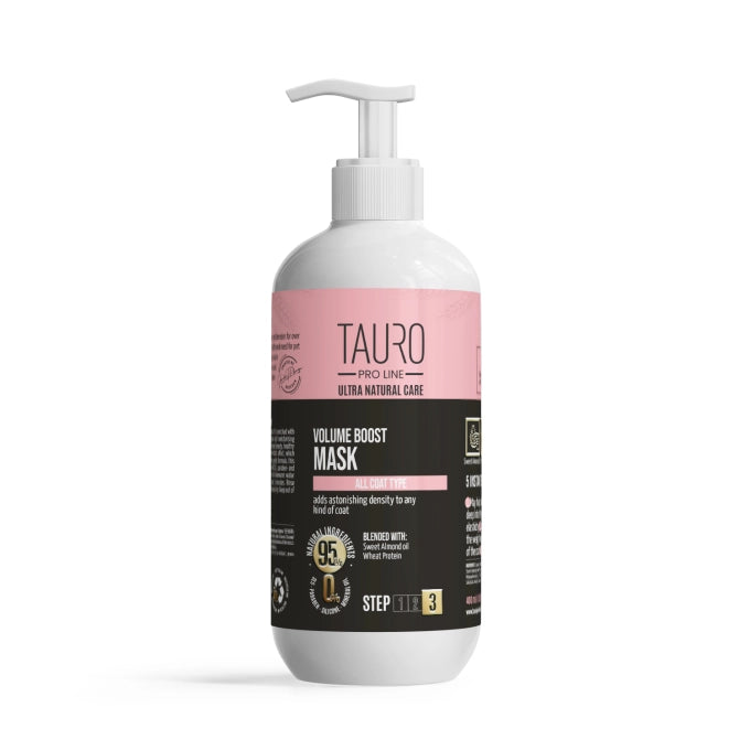TAURO PRO LINE Ultra Natural Care volume boost mask Fyrir alla feld tegundir hunda og katta. 400ml